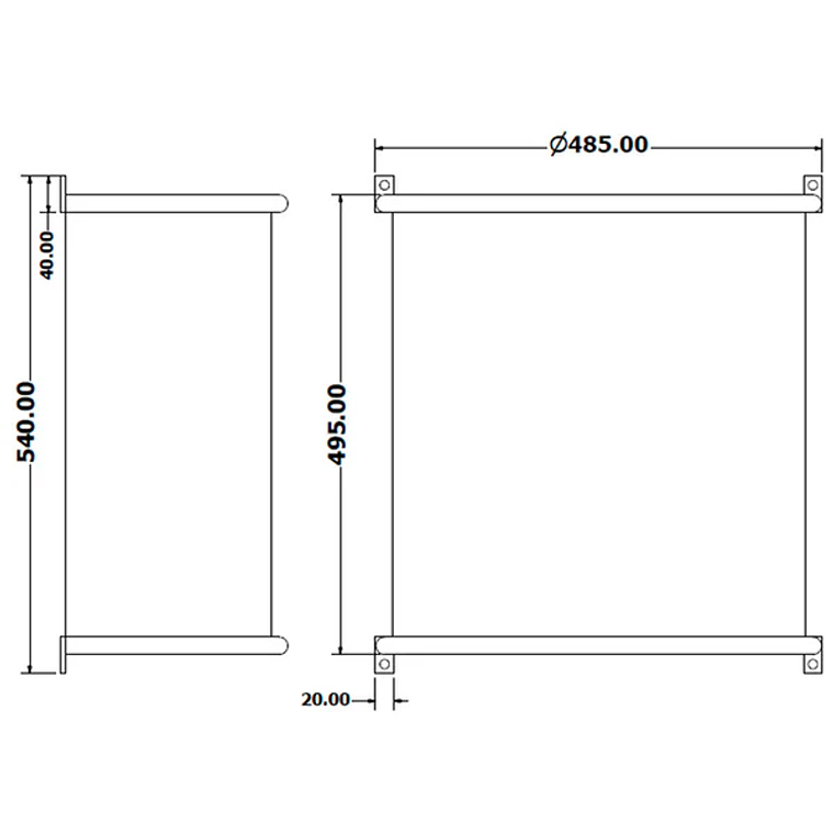 Papelera Urbana de Pared Semicircular Metálica - 32 Litros 4