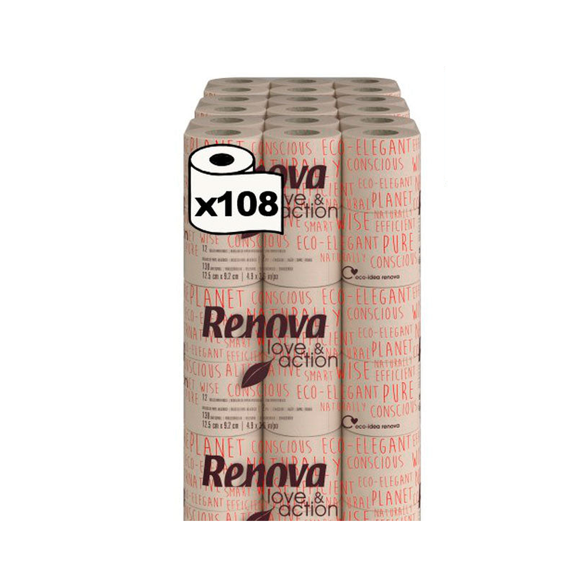 Papel Higiénico Doméstico Renova Love & Action - 16 Metros 2