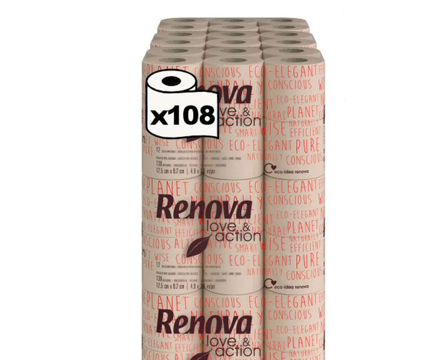 Papel Higiénico Doméstico Renova Love & Action - 16 Metros 2