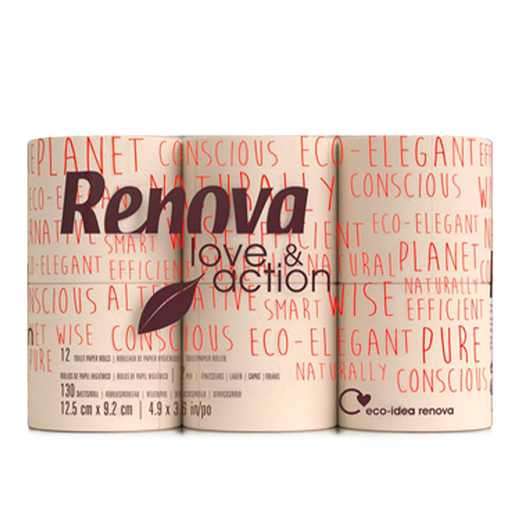 Papel Higiénico Doméstico Renova Love & Action - 16 Metros 1