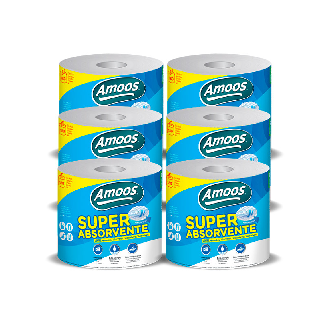 Rollo de Papel Multiusos Amoos Súper Absorbente - 45 Metros 3