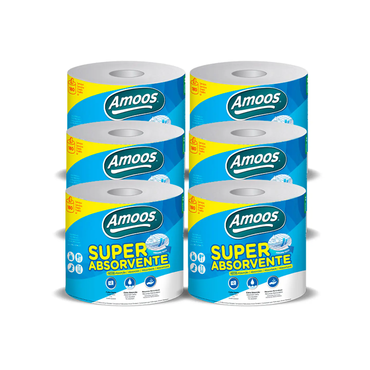 Rollo de Papel Multiusos Amoos Súper Absorbente - 45 Metros 3