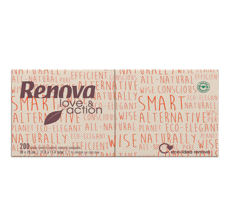 Servilletas de Papel Renova Love & Action - 30x30 cm 1