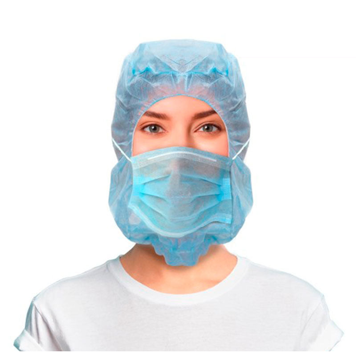 Gorro Integral con Mascarilla Desechable TNT 2