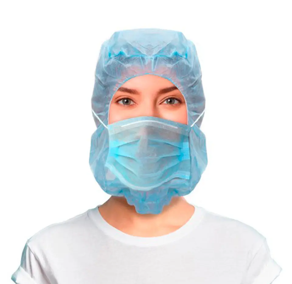 Gorro Integral con Mascarilla Desechable TNT 2