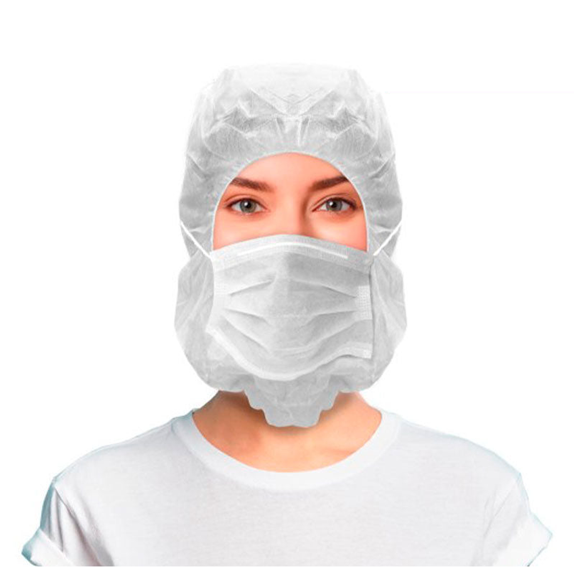 Gorro Integral con Mascarilla Desechable TNT 3
