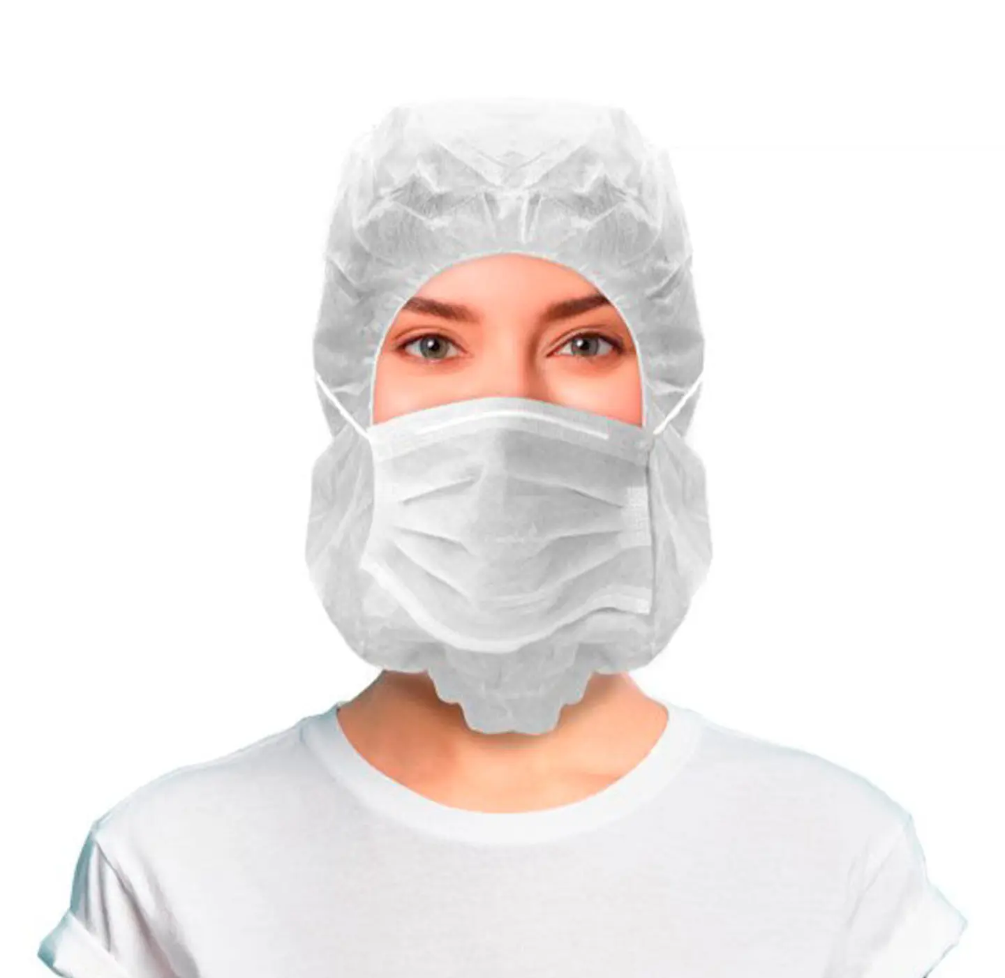Gorro Integral con Mascarilla Desechable TNT 3