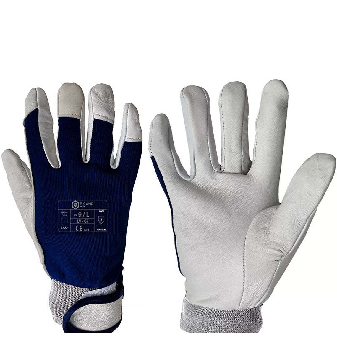 Guantes de Trabajo de Piel y Algodón LV-07 ( 12 Pares ) 1