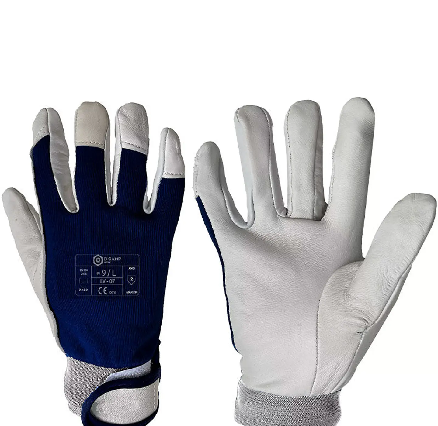 Guantes de Trabajo de Piel y Algodón LV-07 ( 12 Pares ) 1