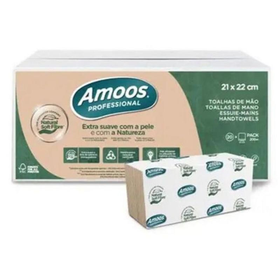 Papel Toalla Secamanos Zig Zag Amoos Naturally - 4000 Toallas 1