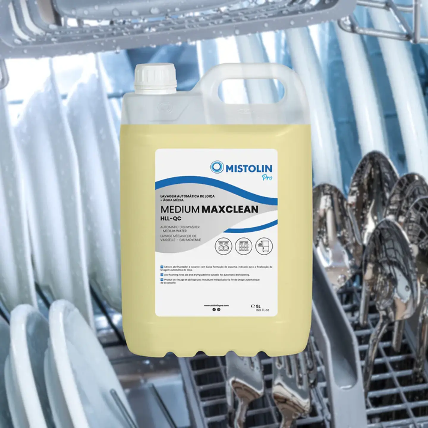 Detergente para Lavado Mecánico de Vajilla HLL-QC Mistolin Pro - 5 Litros 2