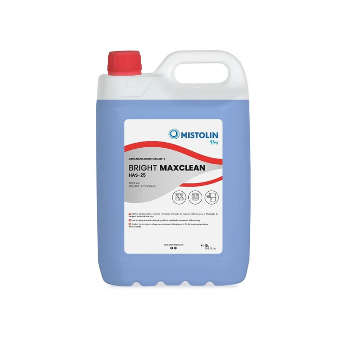 Abrillantador y Secante para Lavado Mecánico de Vajilla HAS-25 Mistolin Pro - 5 Litros 1