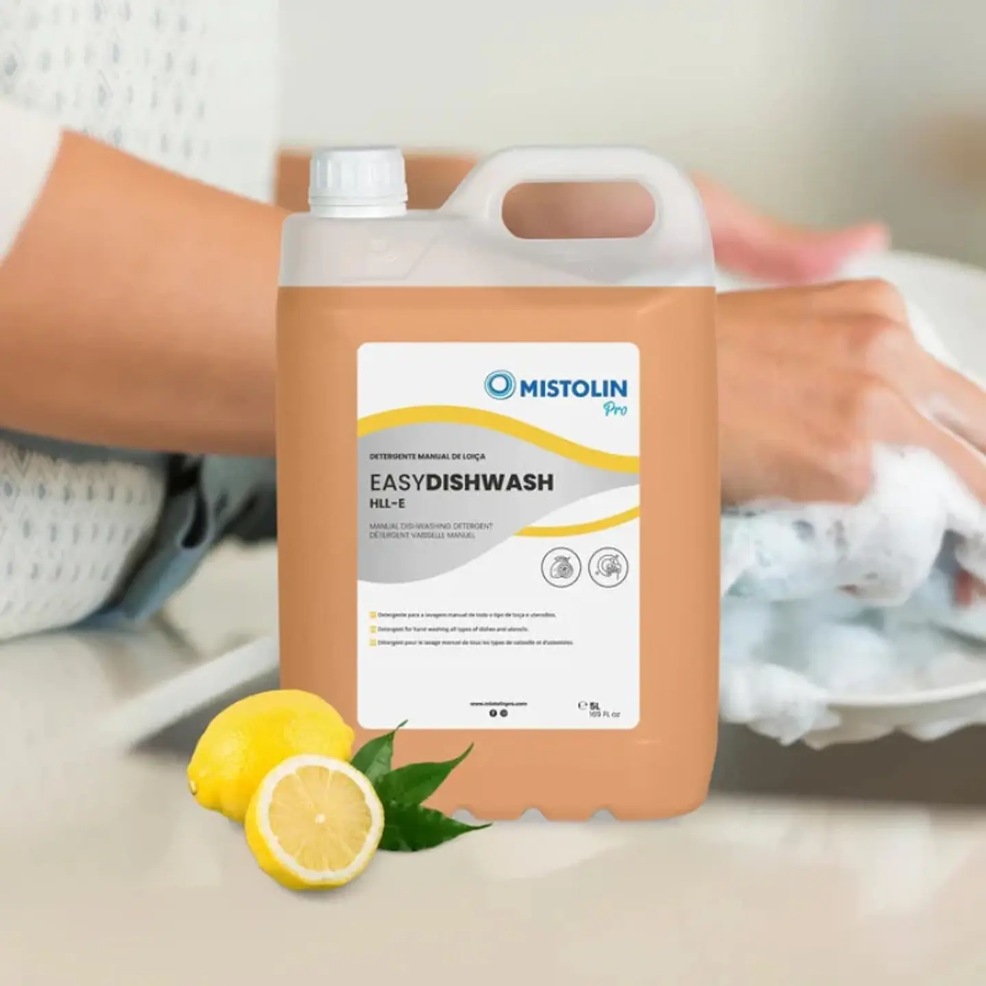 Detergente para Lavado Manual de Vajilla HLL-E Mistolin Pro – 5 Litros 2