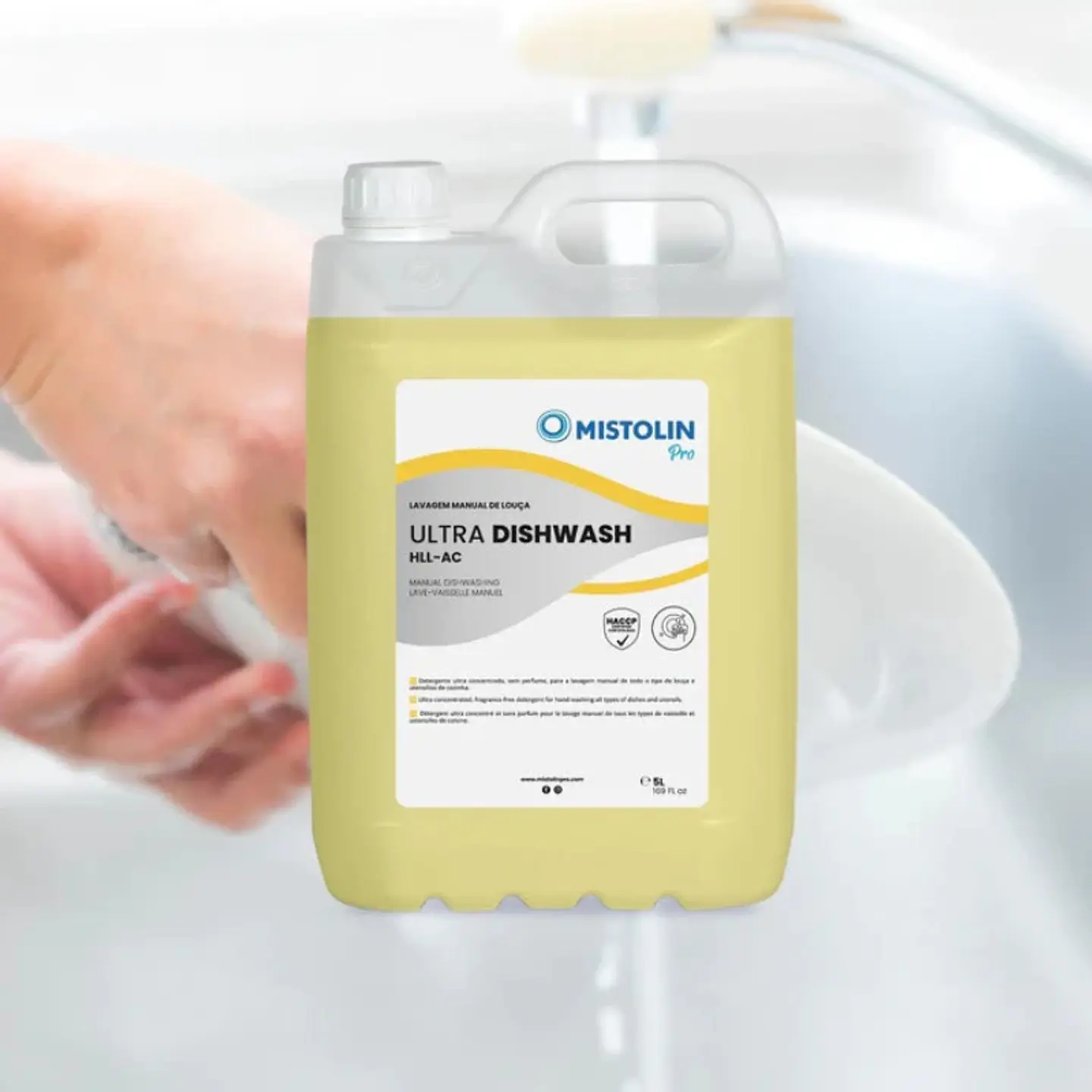 Detergente para Lavado Manual de Vajilla Concentrado HLL-AC Mistolin Pro – 5 Litros 2