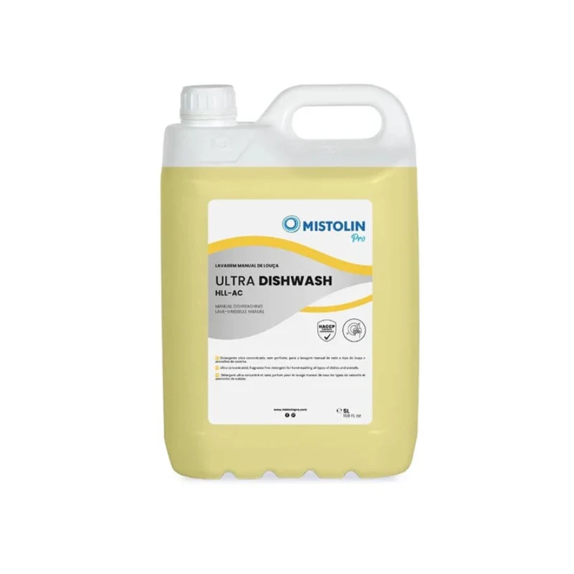 Detergente para Lavado Manual de Vajilla Concentrado HLL-AC Mistolin Pro – 5 Litros 1