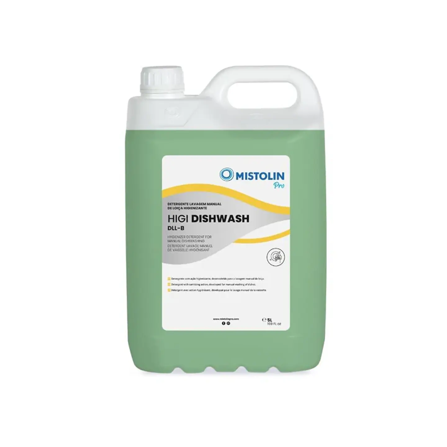 Detergente para Lavado Manual de Vajilla Higienizante DLL-B Mistolin Pro – 5 Litros 1