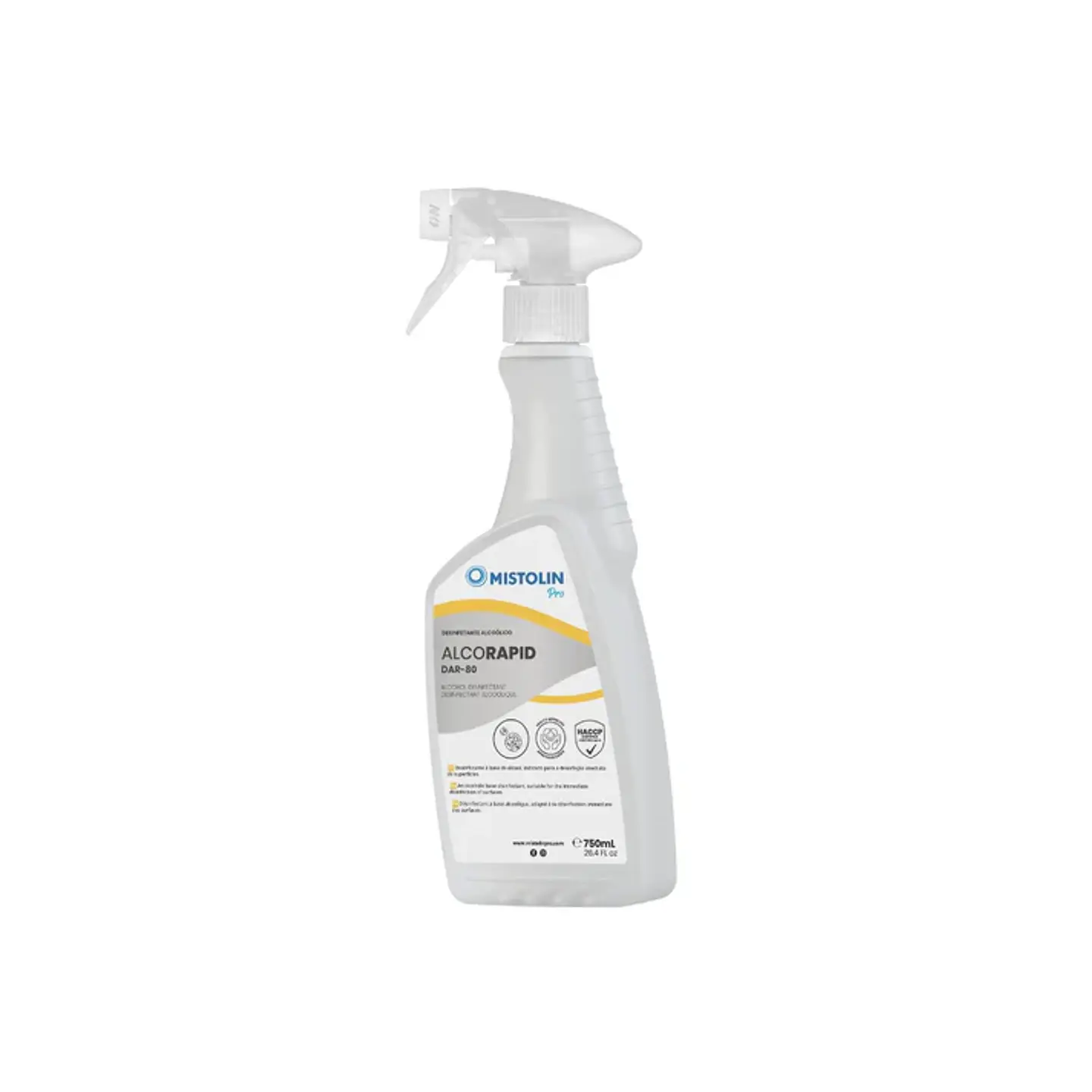 Desinfectante Alcohólico Alcorapid DAR-80 Mistolin Pro 3
