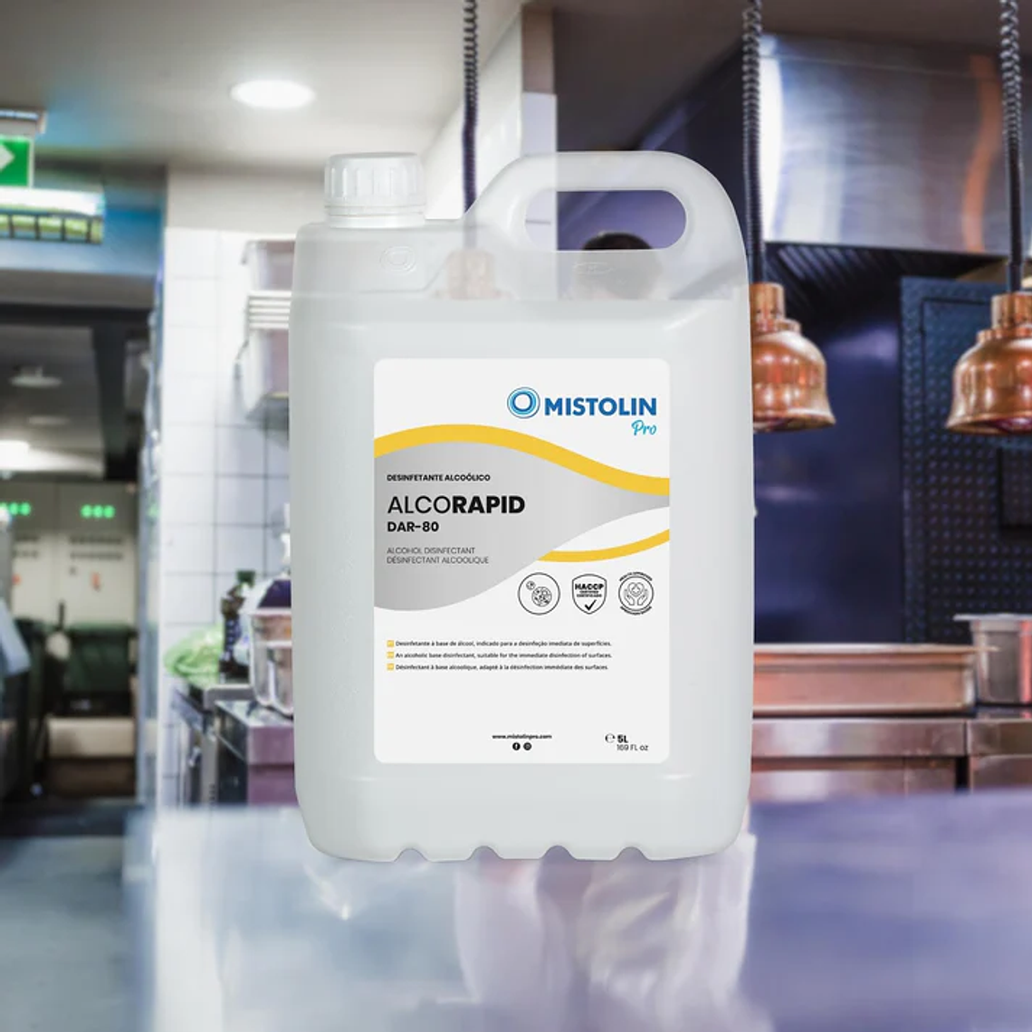 Desinfectante Alcohólico Alcorapid DAR-80 Mistolin Pro 4