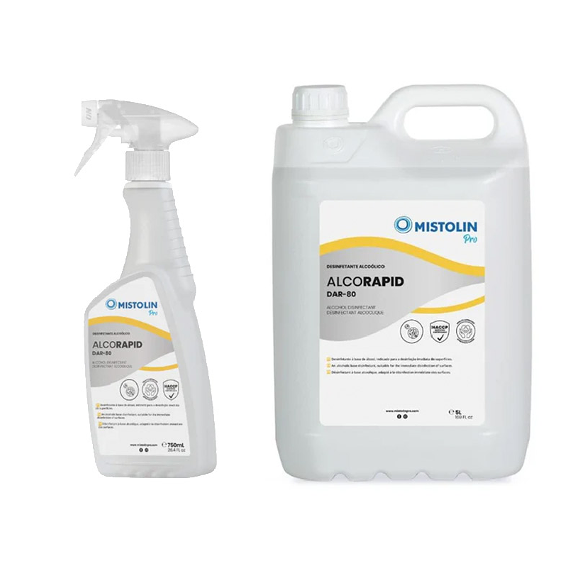 Desinfectante Alcohólico Alcorapid DAR-80 Mistolin Pro 1