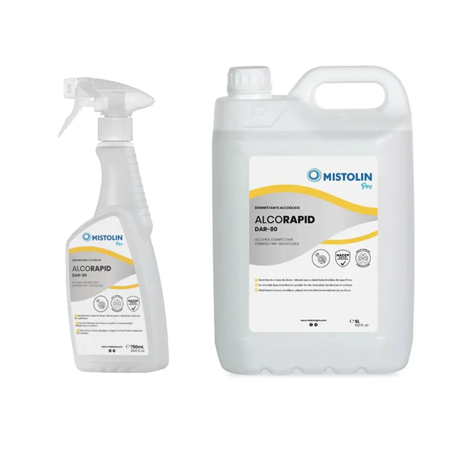 Desinfectante Alcohólico Alcorapid DAR-80 Mistolin Pro 1