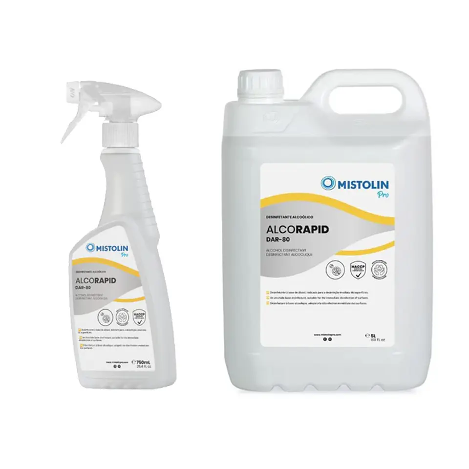 Desinfectante Alcohólico Alcorapid DAR-80 Mistolin Pro 1