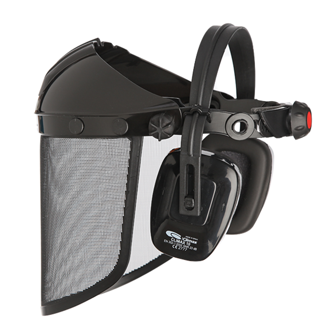 Visera de Protección de Malla Metálica y Protectores Auditivos Climax 10-N 1