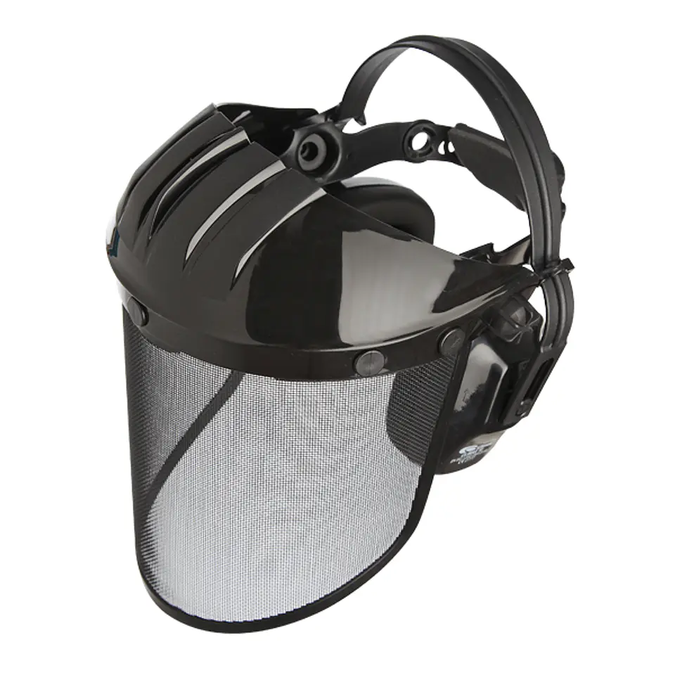 Visera de Protección de Malla Metálica y Protectores Auditivos Climax 10-N 3