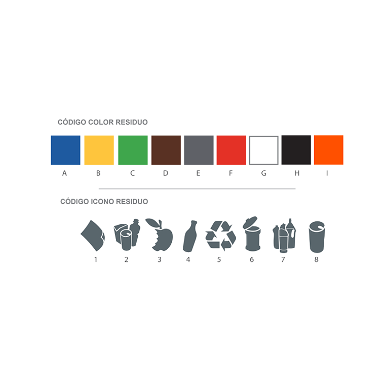 Papelera de Reciclaje de Oficina Venus - Blanca 3