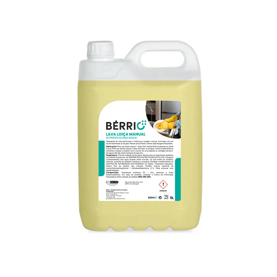 Detergente Lavavajillas Manual Bérrio - 5 Litros 1