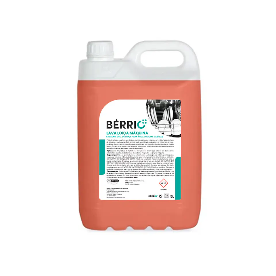 Detergente para Lavado Mecánico de Vajilla Bérrio - 5 Litros 1