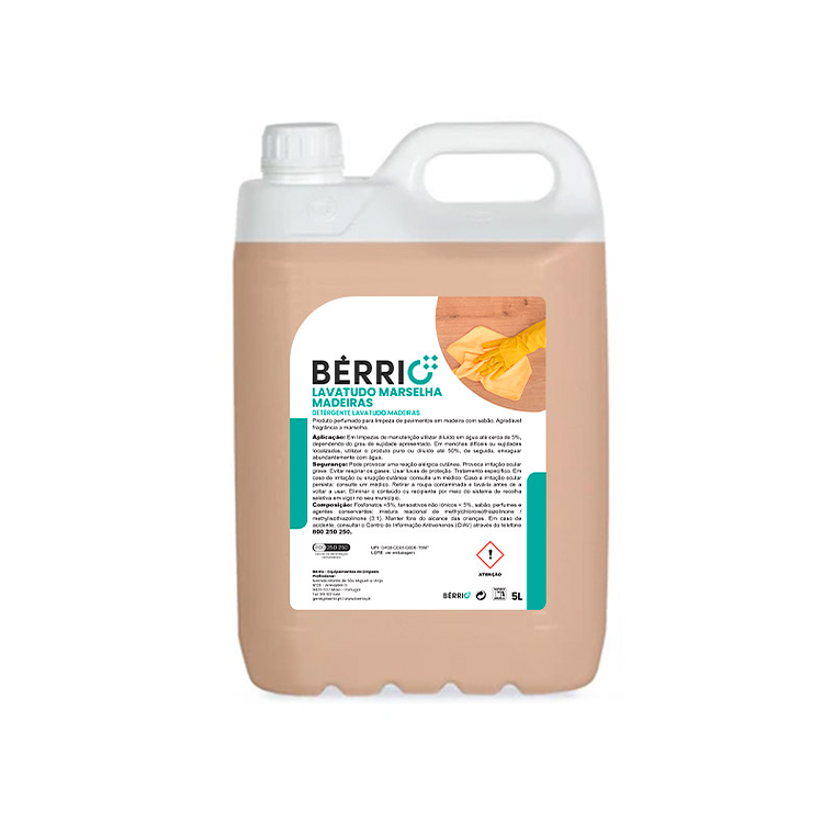 Limpiador de Suelos para Madera Marsella Bérrio – 5 Litros 1