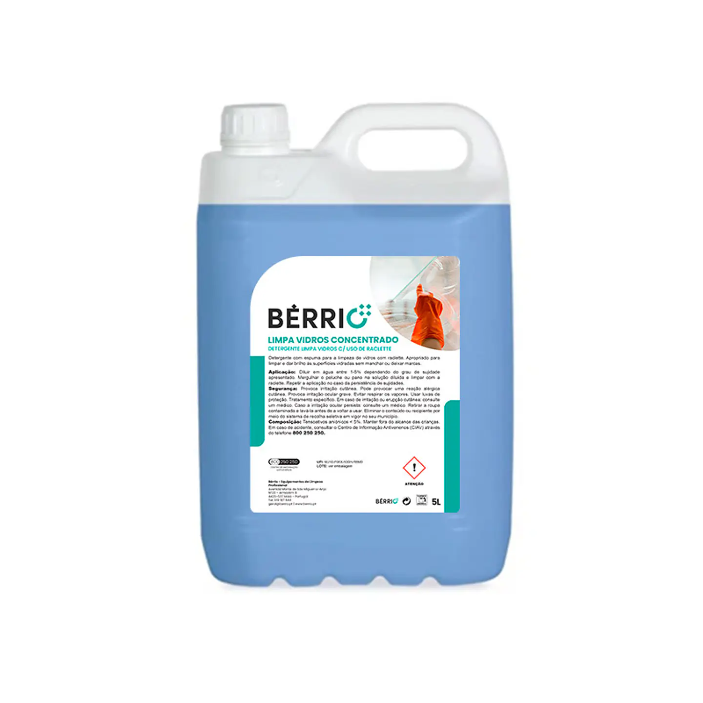 Limpiacristales Concentrado Fast Glass Bérrio – 5 Litros 1