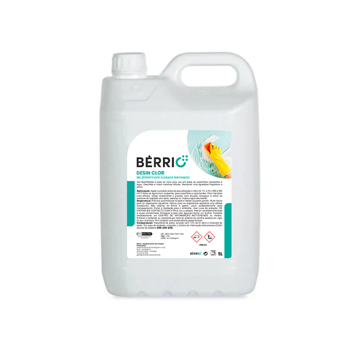Gel Higienizante con Cloro Bérrio - 5 Litros 1