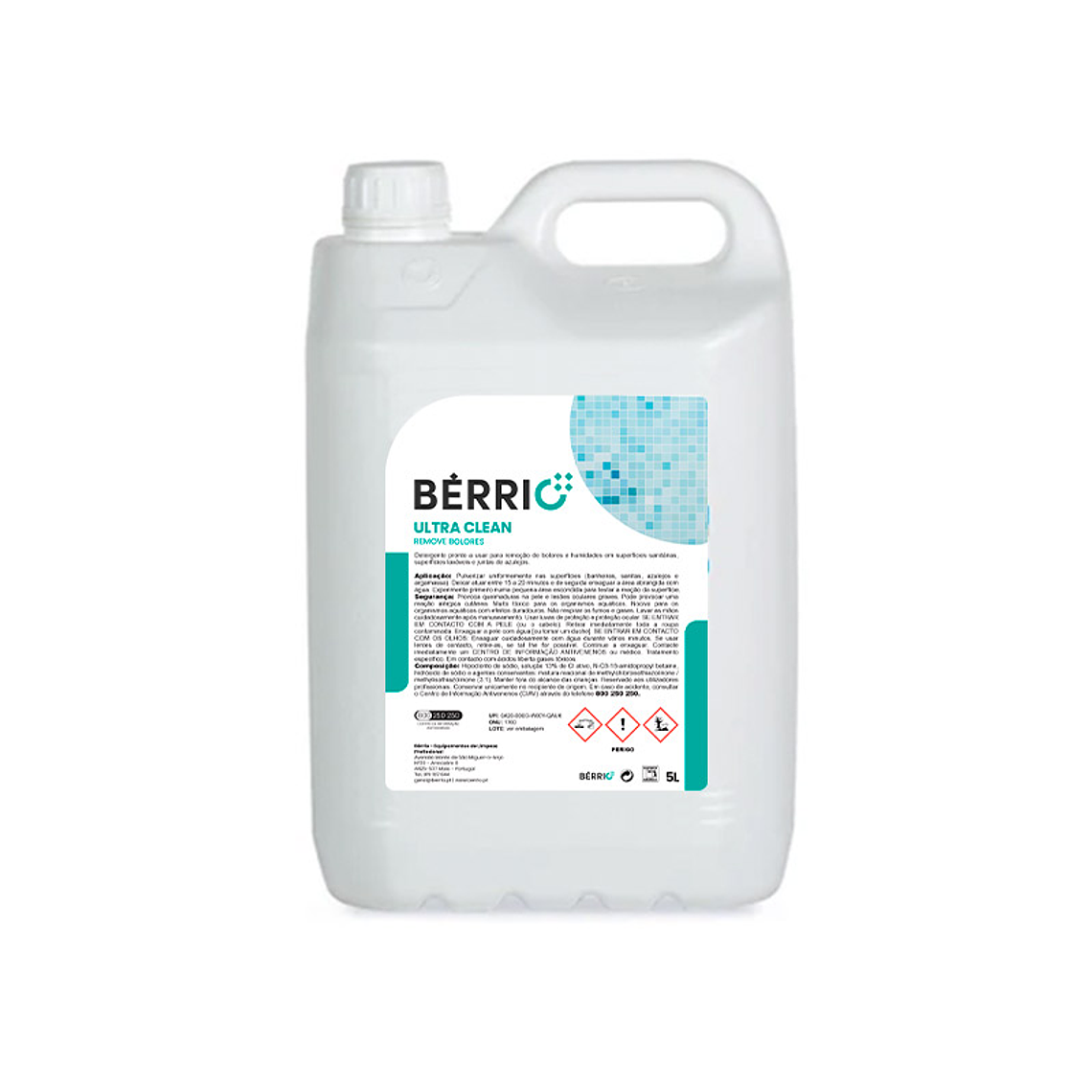 Detergente Eliminador de Moho y Hongos Ultra Clean Bérrio – 5 Litros 1