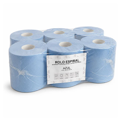 Papel de Toallas Secamanos Mecha Purtec Azul - 75 metros