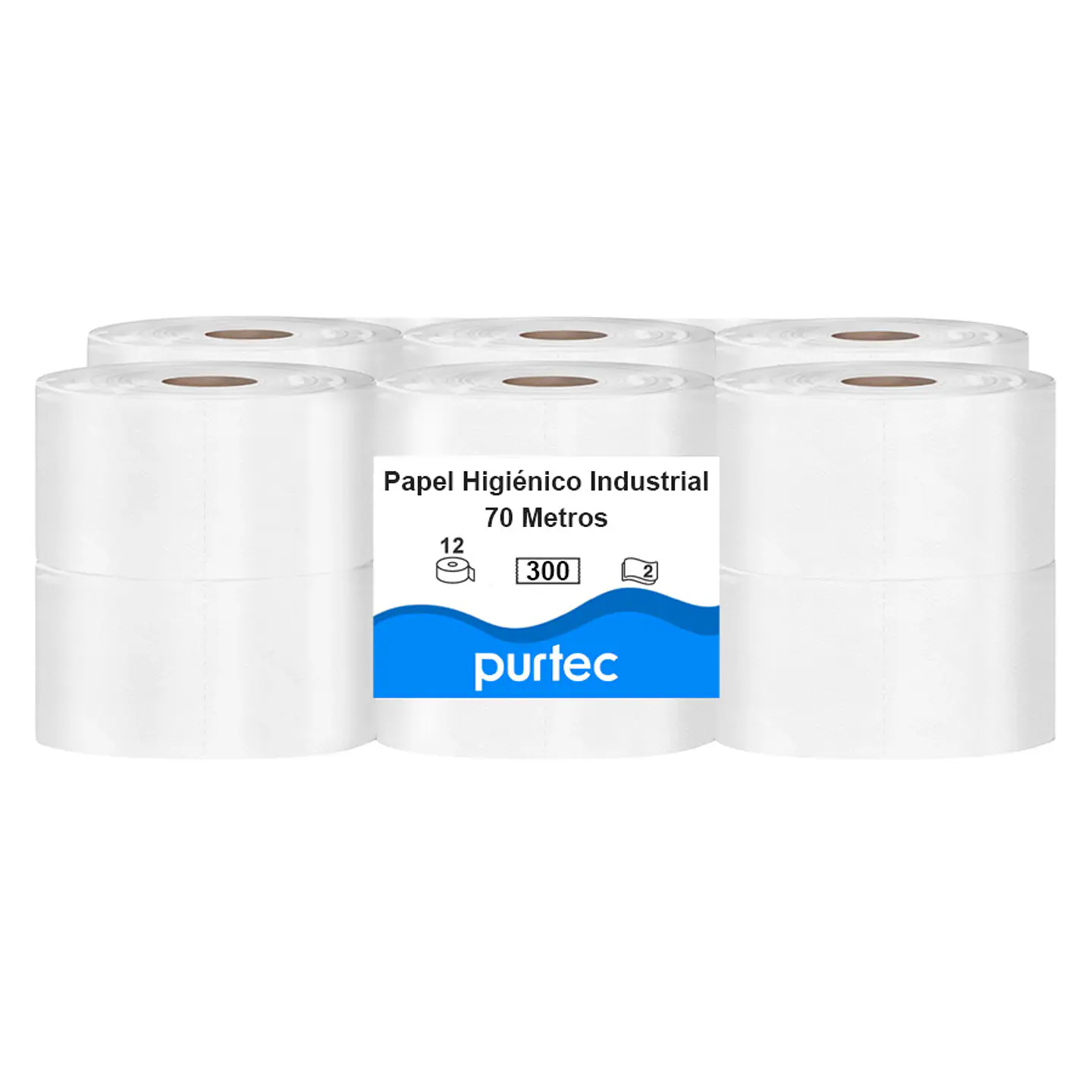 Papel Higiénico Industrial Purtec – 70 metros 1