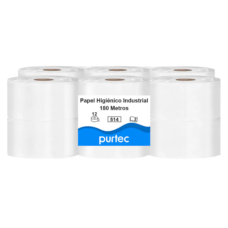 Papel Higiénico Industrial Purtec - 180 Metros 1