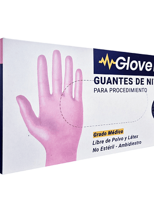 Guantes de Nitrilo Rosado