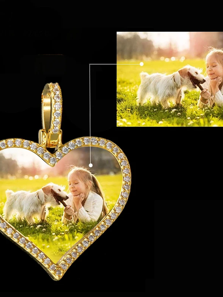 Collar con foto Corazón 1