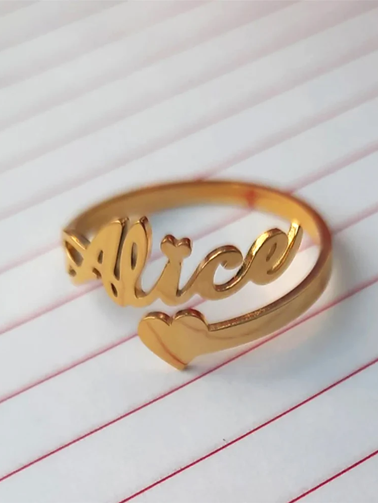 Anillo personalizado con nombre 3