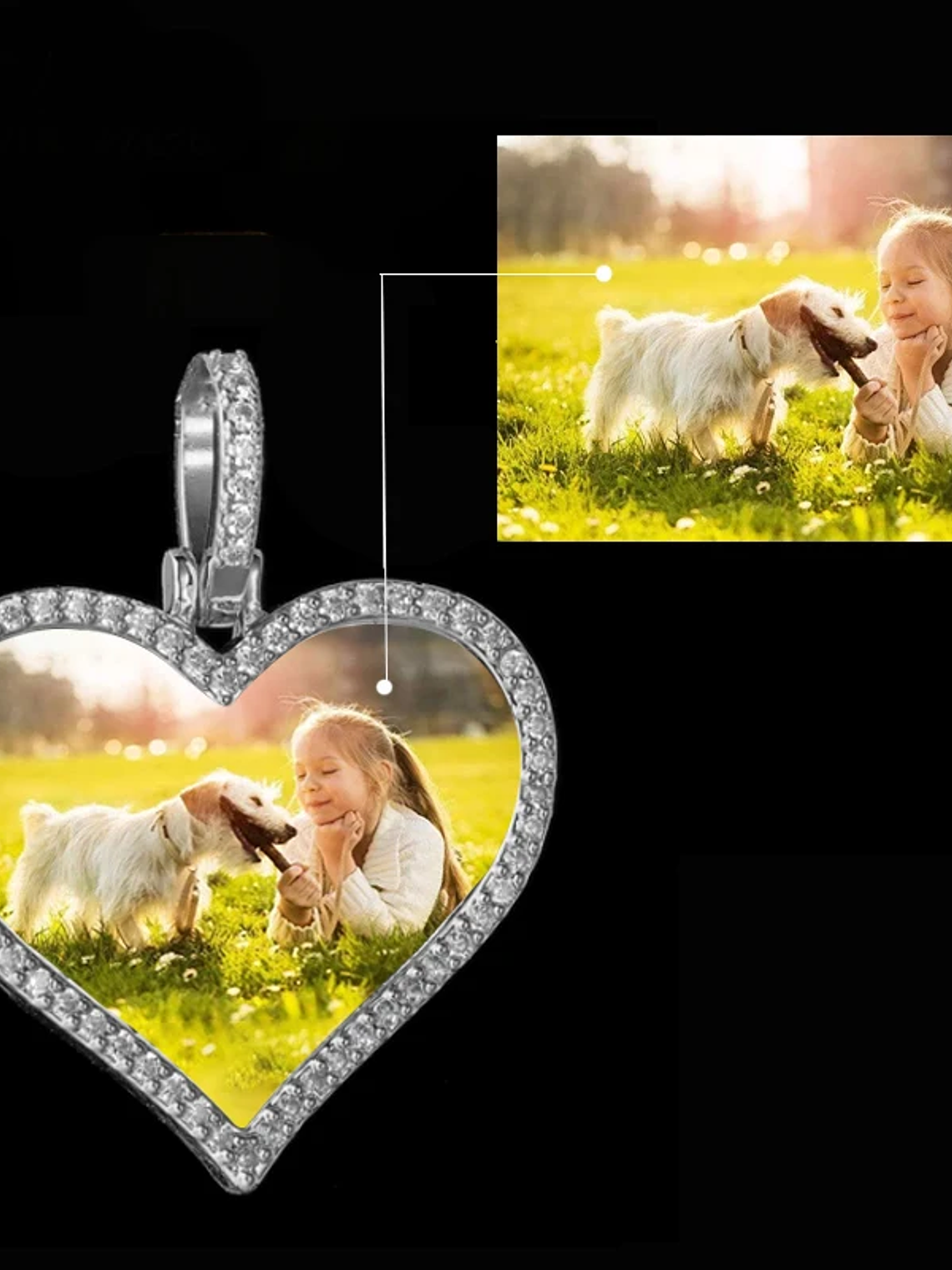 Collar con foto Corazón 2