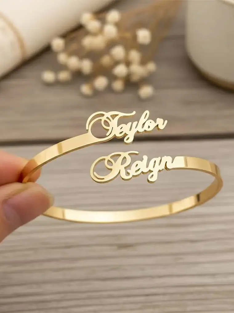 Pulsera de mujer con nombre personalizado 4