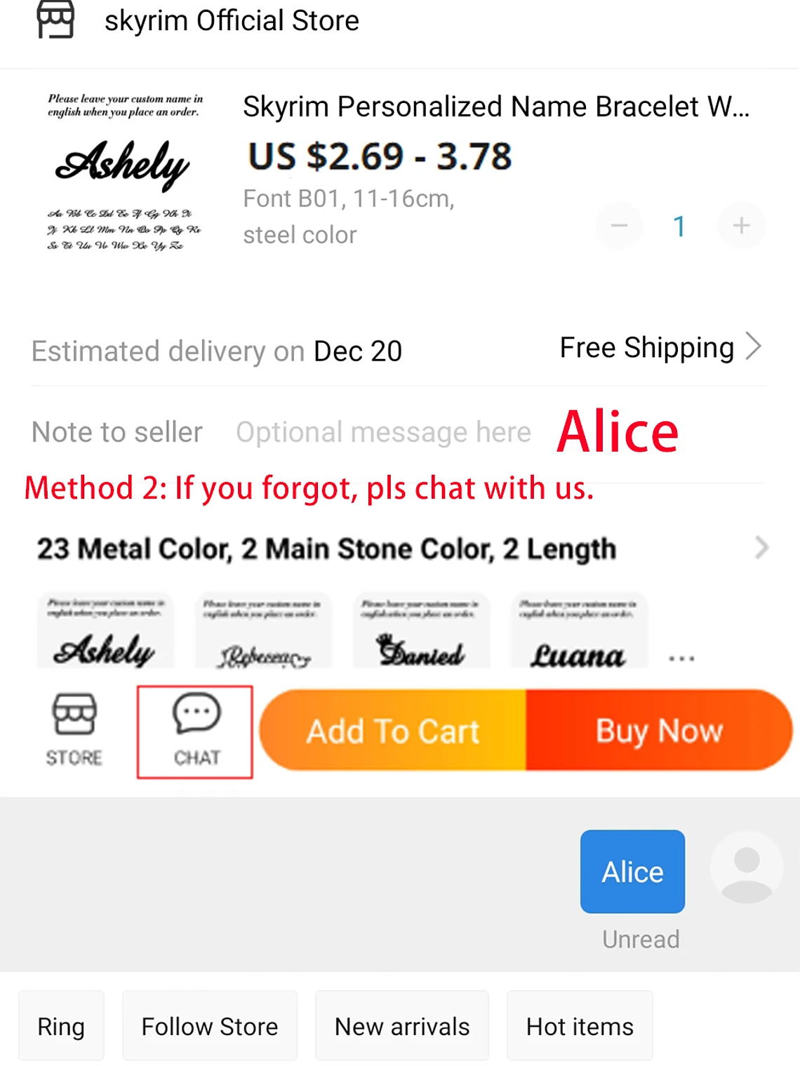 Pulsera con cadena y nombre 30