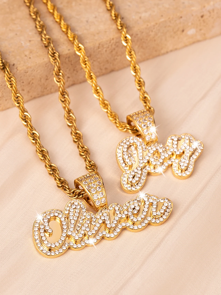 Cadena con nombre personalizado y brillo 8