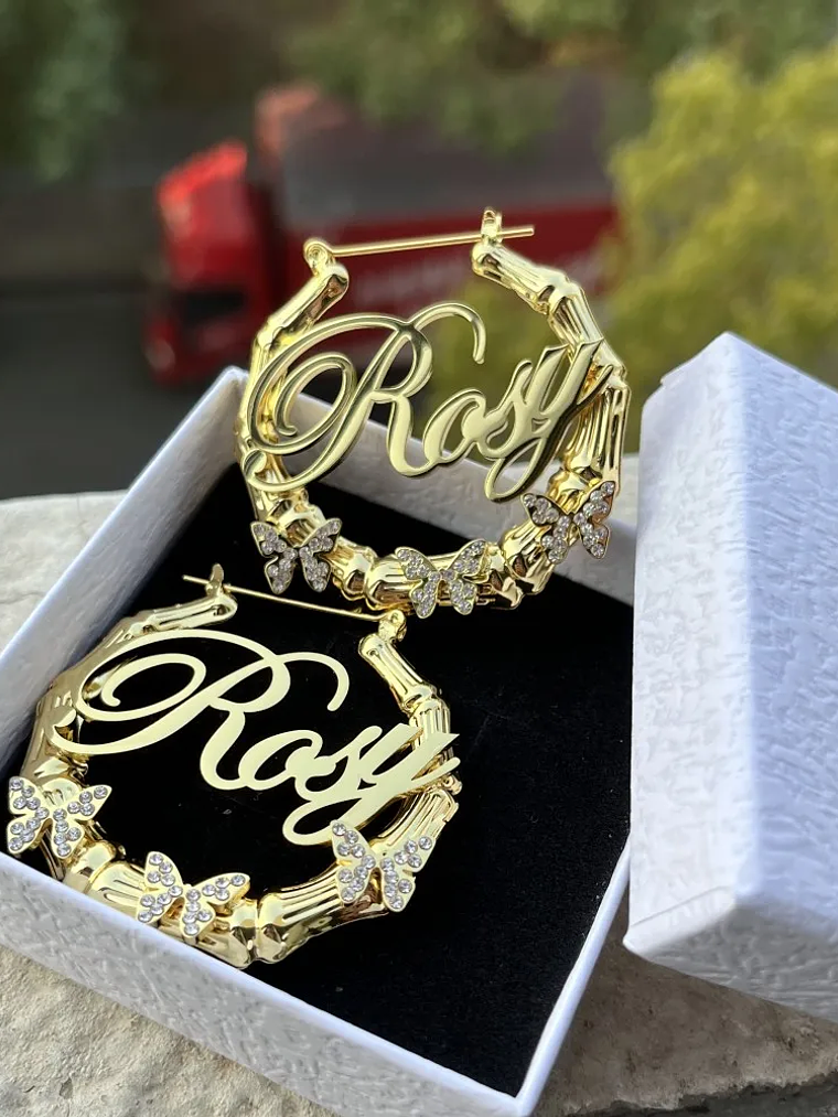 Aros bambu estilo urbano con nombre 3