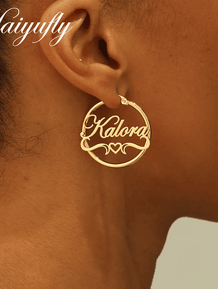 Aros con nombre y corazon