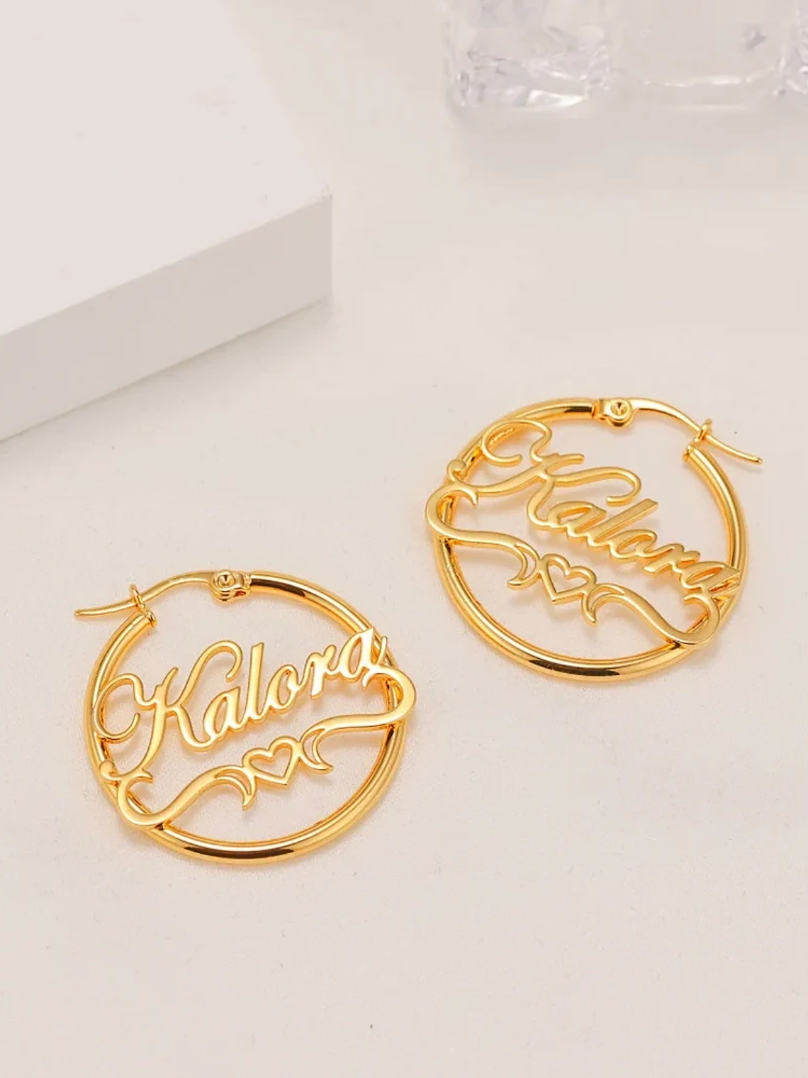 Aros con nombre y corazon 3