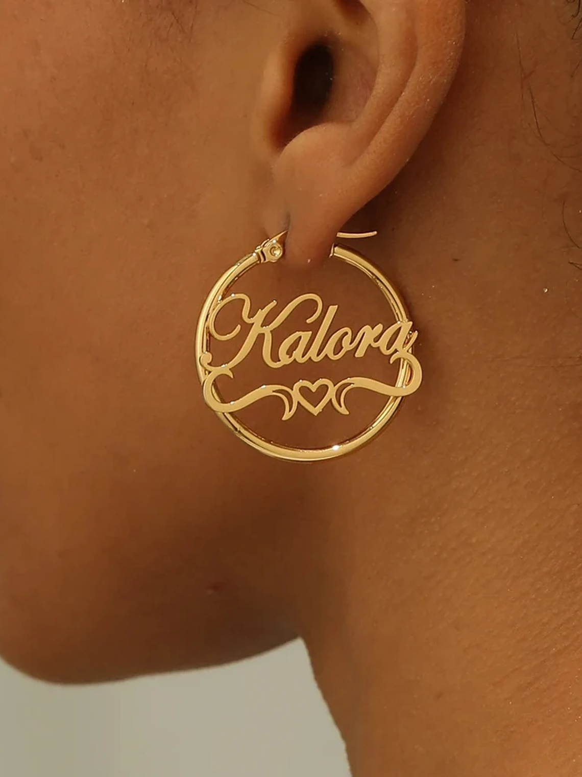 Aros con nombre y corazon 5