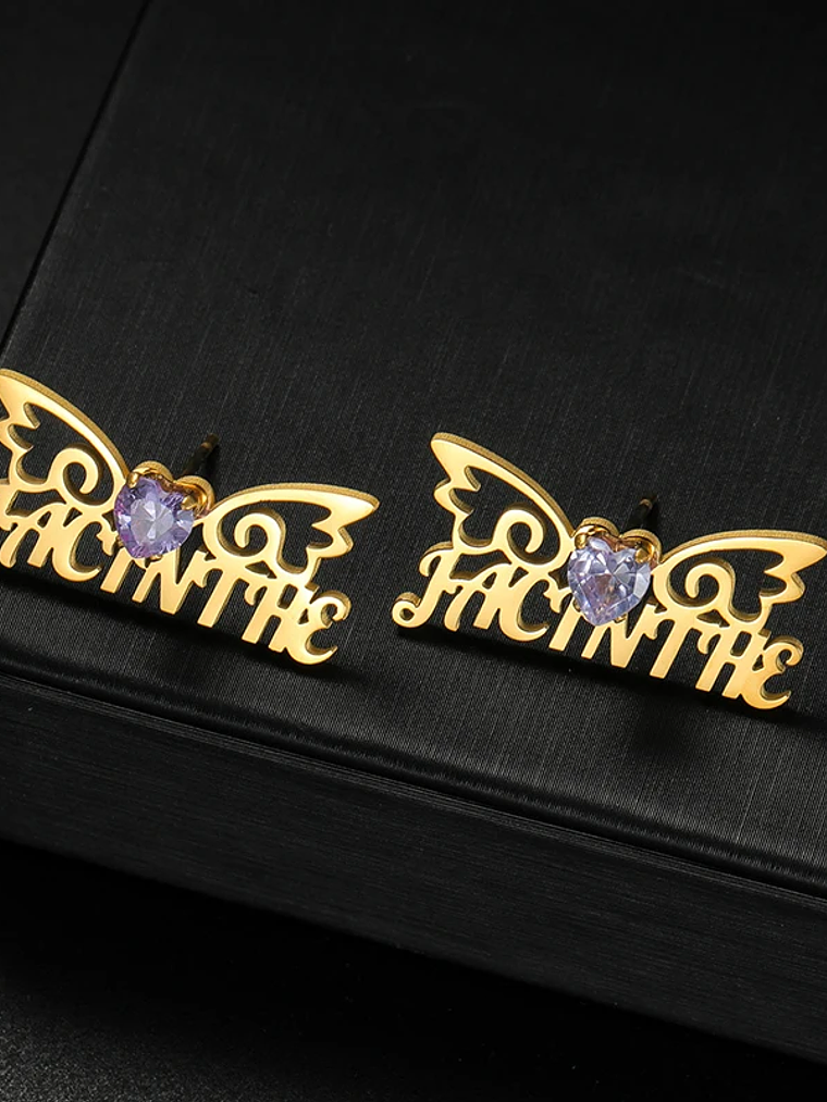 Pendientes con nombre diferentes diseños 13