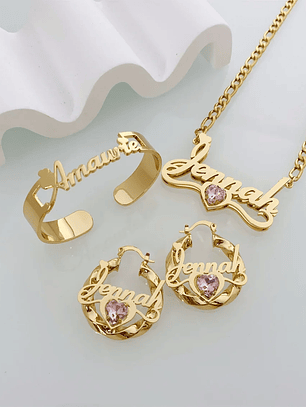 Set Collar Pulsera y aros